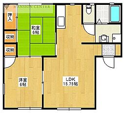 メゾンフルール 2LDKの間取図画像