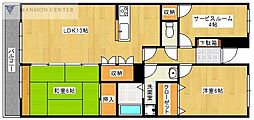 アスティオン東中島 2SLDKの間取図画像