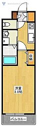 ファーストクラス空港西 1Kの間取図画像