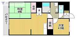 紫竹ハイツ 2LDKの間取図画像