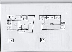 鳴神　戸建て 3DKの間取り