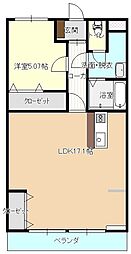 ロイヤルオーク2 1LDKの間取図画像