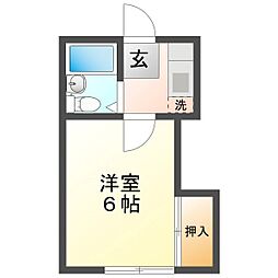 メゾンリッチ 1Kの間取図画像