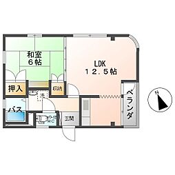 大手タナベビル 3階1LDKの間取り