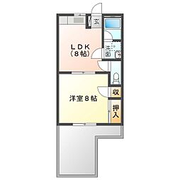 しなの鉄道 坂城駅 徒歩31分の賃貸マンション 3階1DKの間取り