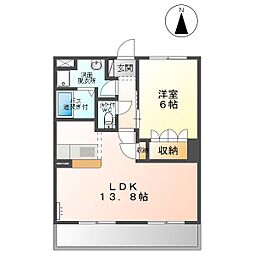 LR.South・Wave 2階1LDKの間取り