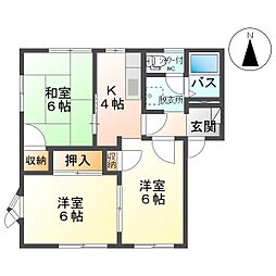 しなの鉄道 信濃国分寺駅 徒歩31分の賃貸アパート 1階3Kの間取り