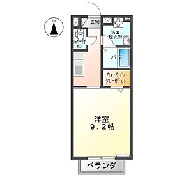 ソフィア 1階1Kの間取り