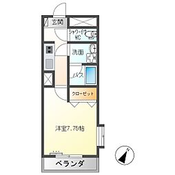 しなの鉄道 滋野駅 徒歩34分の賃貸マンション 4階1Kの間取り