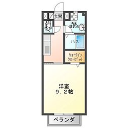 ソフィア 1Kの間取図画像