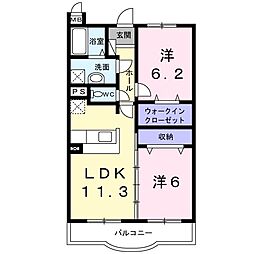 チャロ 2LDKの間取図画像