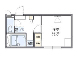 レオパレスヴィラグラン大手 1Kの間取図画像