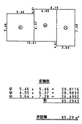 西野町　中古住宅 2LDKの間取り
