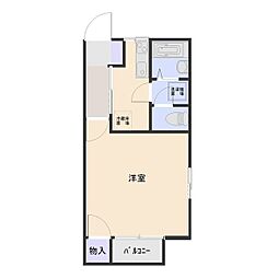 セピアハイツ 2階1Kの間取り