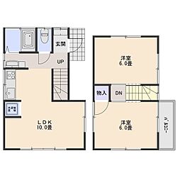 クレイ大友 1階2LDKの間取り