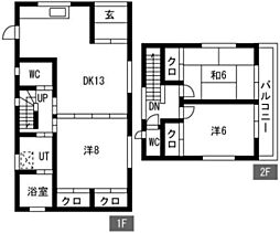 Les Aubepines昭和町 1階3LDKの間取り