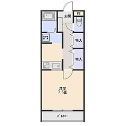Compartmentアイビー 1階1Kの間取り