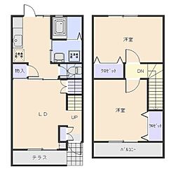 アークトゥルスＤ 2 1階2LDKの間取り