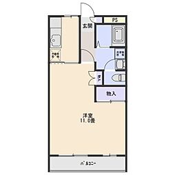 ハイツ大利根IIIＡ 1階1Kの間取り