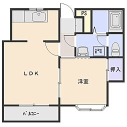フィオーレPart2 1LDKの間取図画像