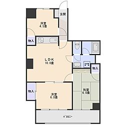 アークビレッジ南町 3LDKの間取図画像