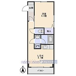 レジデンス輝樹1 1LDKの間取図画像