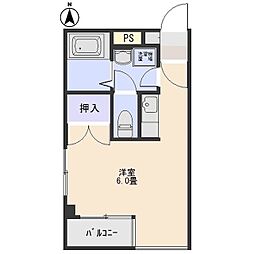 サンシャイン三河ビル 1Kの間取図画像