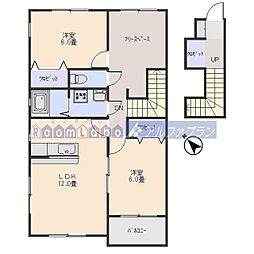 ニスベーロA 2LDKの間取図画像