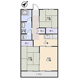 ローランドハイツ 3Kの間取図画像