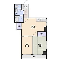 アークビレッジ南町 2LDKの間取図画像