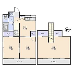 チェリーハウスA 3DKの間取図画像