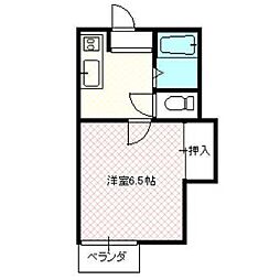 JR上越線 井野駅 4kmの賃貸アパート 1階1Kの間取り