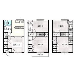 ハイツエイト 1階4LDKの間取り