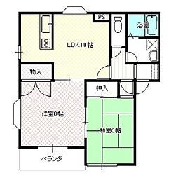 シャルマンコートE 2LDKの間取図画像