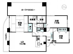 アルファグランデ北10条 3LDKの間取図画像