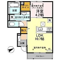 きらり 102 ｜ 石川県小松市矢崎町（賃貸アパート1LDK・1階・40.17㎡） その2