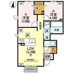MAISON　KOTOBUKI 101 1階2LDKの間取り