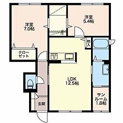 間取図画像 2LDK