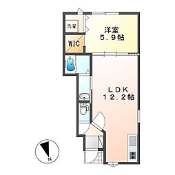アクア 1LDKの間取図画像