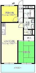 ドミール鶴見 2LDKの間取図画像