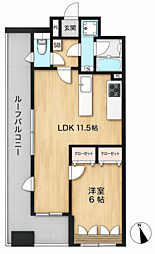 アルシオン経堂 1LDKの間取図画像