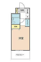 メゾン・ド・ヴァルセ ワンルームの間取図画像