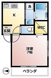 レオンハウス 1Kの間取図画像
