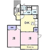 ゴールドパークＡ 101 ｜ 青森県八戸市東白山台4丁目（賃貸アパート2DK・1階・45.27㎡） その2