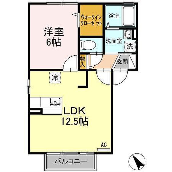 セジュールシャリテ 201｜青森県八戸市長者1丁目(賃貸アパート1LDK・2階・42.93㎡)の写真 その2