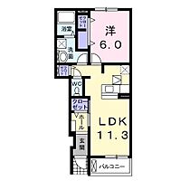 ヴィラオーシャンＢ 102 ｜ 青森県八戸市大字市川町字橋向（賃貸アパート1LDK・1階・44.18㎡） その2