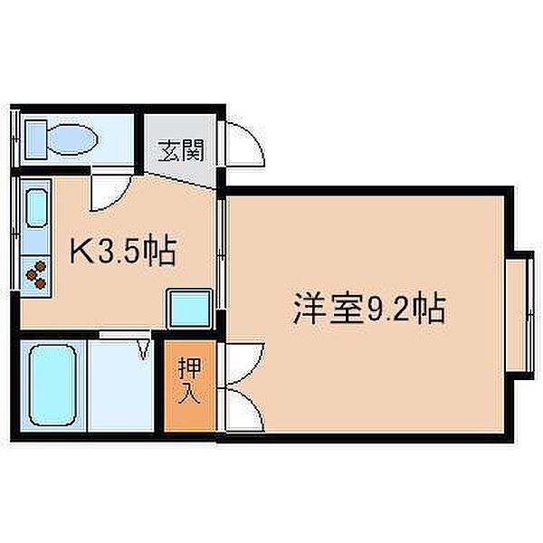 ルグランＮ 3｜青森県八戸市南類家5丁目(賃貸アパート1K・1階・27.03㎡)の写真 その2