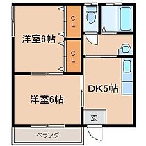 クローバーハウス 1-2 ｜ 青森県八戸市大字売市字左水門下（賃貸アパート2K・1階・40.57㎡） その2