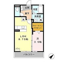 ホワイトガーデン 302 ｜ 青森県八戸市大字尻内町字沢ノ田（賃貸アパート1LDK・3階・33.39㎡） その2