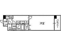 チュチュハウス城下 5階1Kの間取り